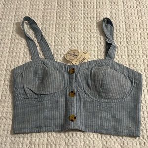 Pinstriped crop top